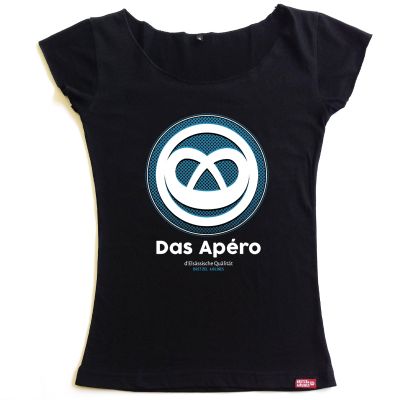 T-shirt cintré - DAS APERO - ALSACIEN - noir
