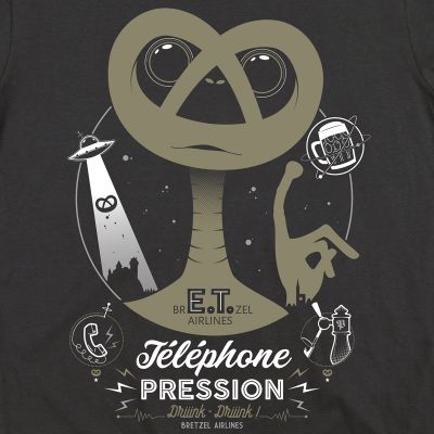 T-shirt - E.T. BRETZEL - gris anthracite