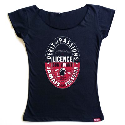 T-shirt cintré - LICENCE BON VIVANT - bleu marine
