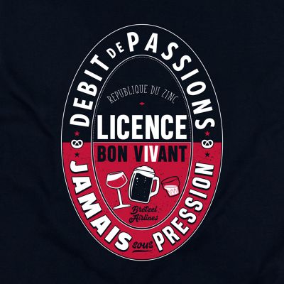 T-shirt - LICENCE BON VIVANT - bleu marine