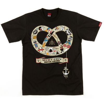 T-shirt - TATOO BRETZEL - noir