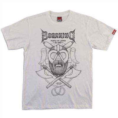 T-shirt - BEERKING - blanc casse