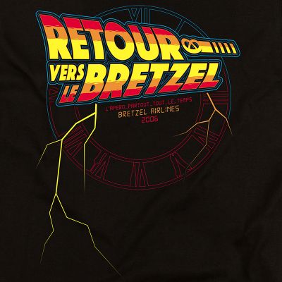 T-shirt - RETOUR VERS LE BRETZEL - noir