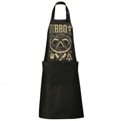 TABLIER - BARBECUE BRETZEL BBQ - gris anthracite