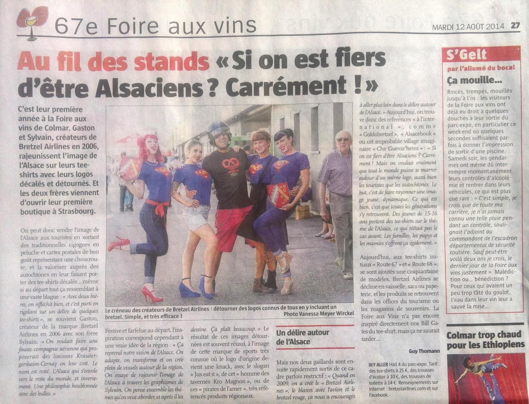 L'article dans le journal L'Alsace